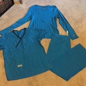 Urbane Scrub Set - turquoise blue, size small